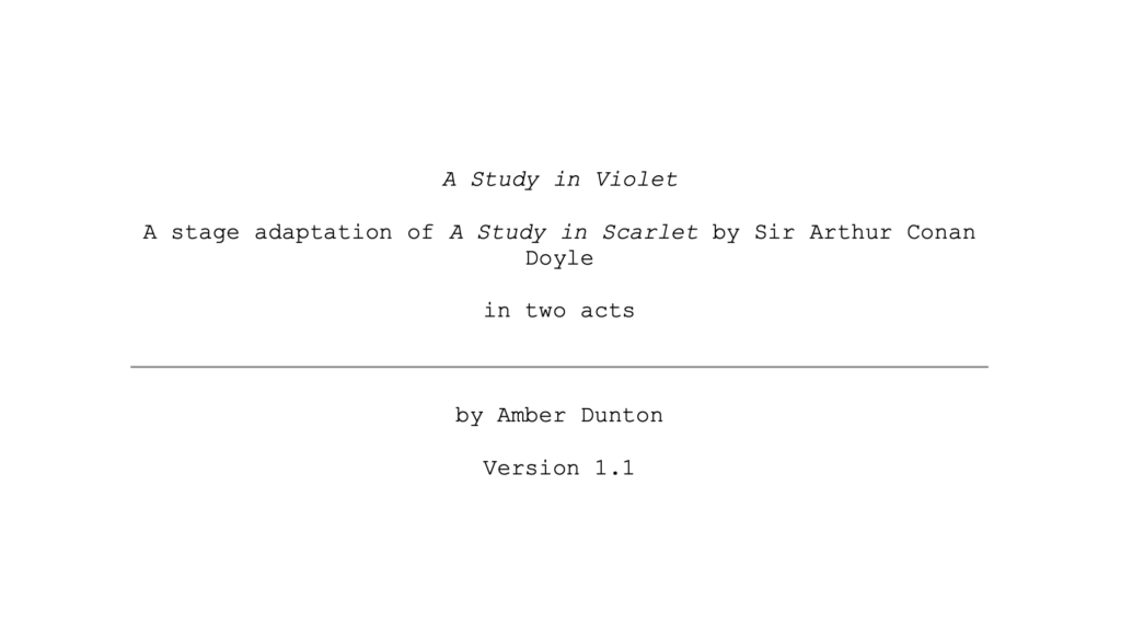 A Study in Violet 1.1 (full reading edition)
